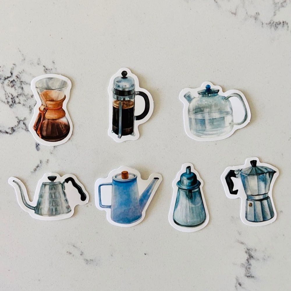 40 Random Coffee Pattern Stickers - Picture 4 of 10